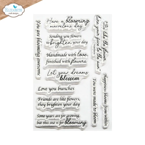 Elizabeth Craft Clear Stamps-Bloom Sentiments - 5A003MW0-1HJBB