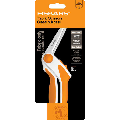 Fiskars Premium Razor Edge Easy Action Scissors 8"-Razor Edge Easy Action Scissors - 5A003KQM-1HG6C - 020335078178