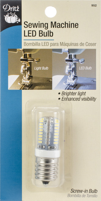 Dritz Sewing Machine LED Screw-In Light Bulb-Clear W/Screw-In Base - 952 - 072879297409