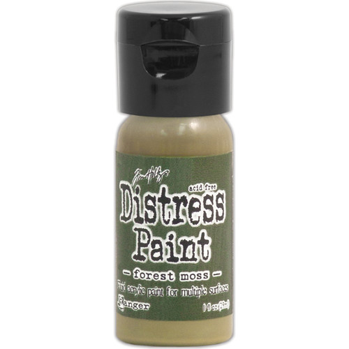 Tim Holtz Distress Paint Flip Top 1oz-Forest Moss - TDF-53064