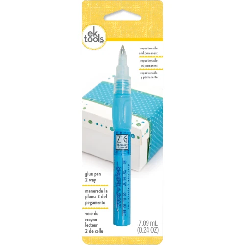 EK/Zig 2-Way Glue Pen Carded-Roll Tip - E5500010 - 015586945294