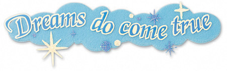 EK Disney Title Dimensional Stickers-Dreams Do Come True - DJTP002