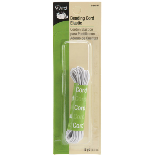 Dritz Beading Cord Elastic 4yd-White - 9340-W - 072879093407