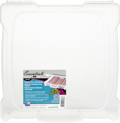 ArtBin Essentials Box W/Handle-12"X12" Translucent - 6913AB - 071617027087