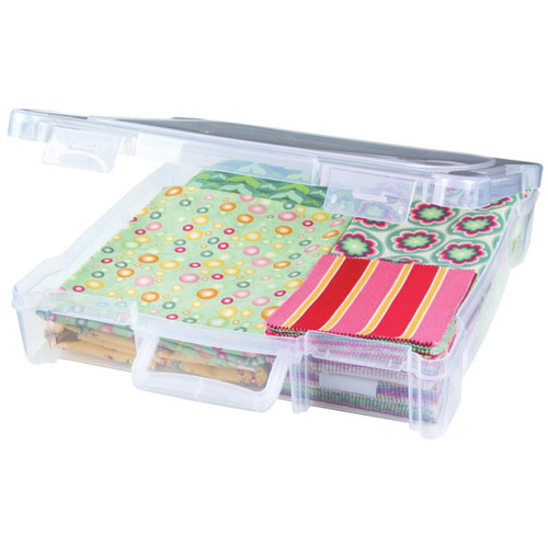 ArtBin Essentials Box W/Handle-12"X12" Translucent - 6913AB ArtBin Essentials Box W/Handle-12"X12" Translucent - 6913AB