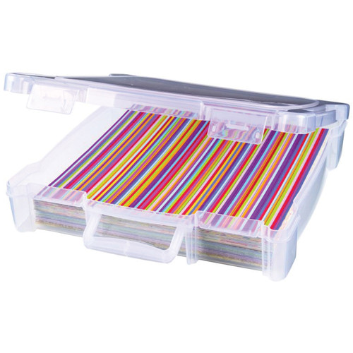 ArtBin Essentials Box W/Handle-12"X12" Translucent - 6913AB ArtBin Essentials Box W/Handle-12"X12" Translucent - 6913AB