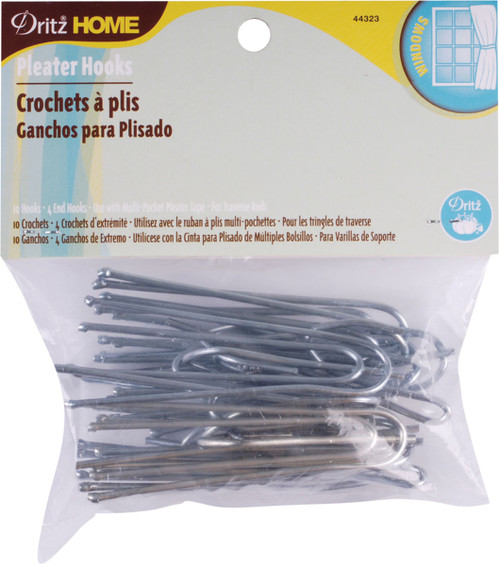 Dritz Home Traverse Pleater Hooks 10/Pkg (4 Ends)- - 44323 - 072879443233