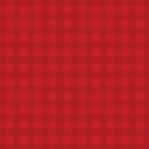 25 Pack - Hello Christmas Double-Sided Cardstock 12"X12"-Red Plaid - CBHC124-10