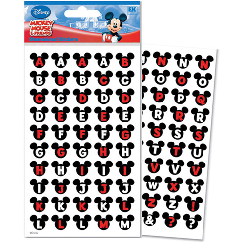 EK Disney Dimensional Stickers-Mickey Ears Alphabet - DAME - 015586739084