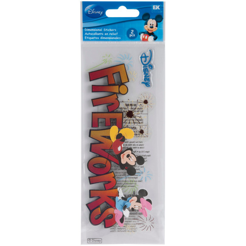 EK Disney Title Dimensional Stickers-Mickey - Fireworks - E5160010 - 015586890853
