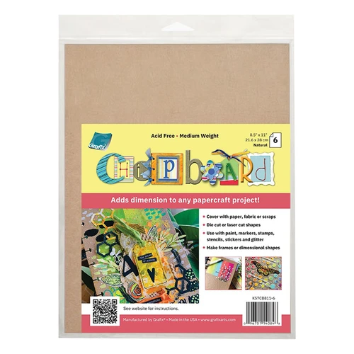 Grafix Natural Chipboard .057" 6/Pkg-8.5"X11" - 5A003JKD-1HDTX -