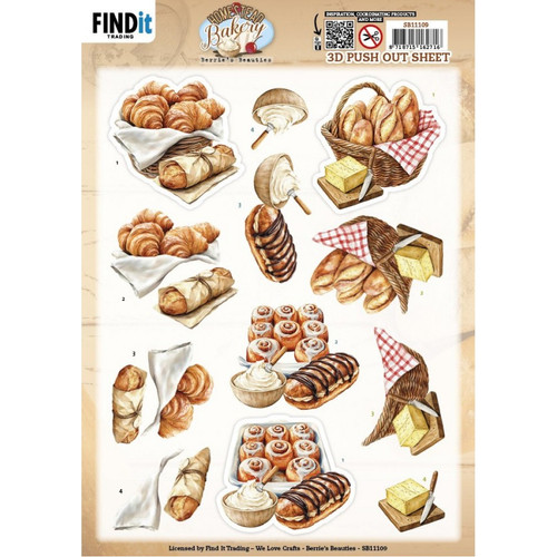10 Pack - Find It Trading Homestead Bakery 3D Pushout Sheet-Fresh Basket - 5A003Q1D-1HKC1 - 8718715162716