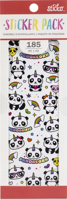 Sticko Sticker Pack-Pandacorn, 185/Pkg - STISP-98882 - 015586988826