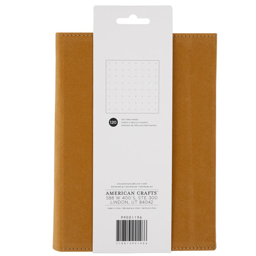 AC Point Planner Snap Leatherette Planner 6"X8"-Suede - Dot Grid - 120 Sheets - 99001196