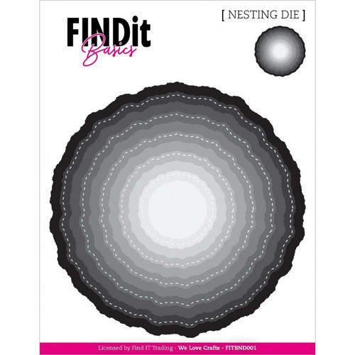 Find It Trading Basics Nesting Dies -Stitched Wavey Circles - 5A003PMY-1HJTD - 8718715157873