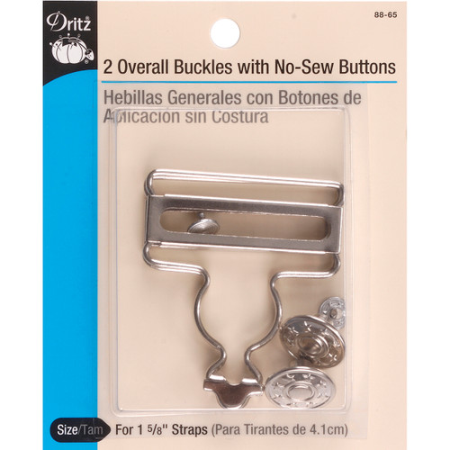 Dritz Overall Buckles For 1-5/8" Straps 2/Pkg-Nickel - 88-65 - 072879104561