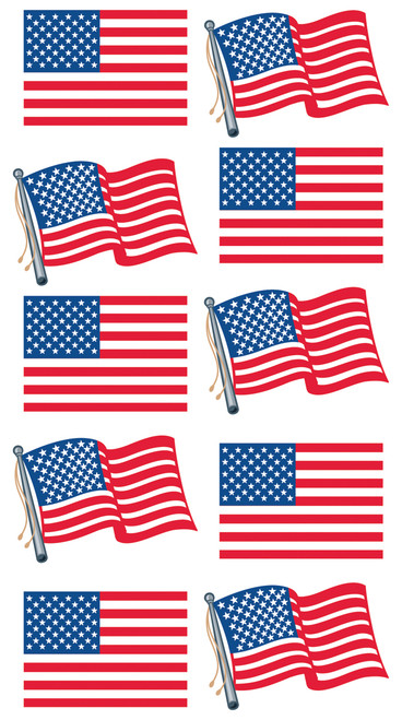 Sticko Stickers-Metallic Waving Flags - E5200339 - 015586847567