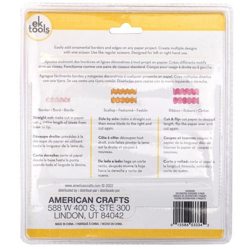 EK Decorative Scissors 3/Pkg-Scissors - 5A002QH6-1GRZD