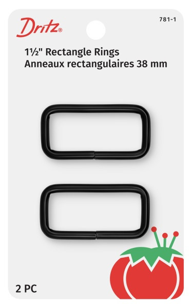 Dritz Rectangle Rings-Black 2 Piece - 5A0035QN-1H72V - 1072879300413