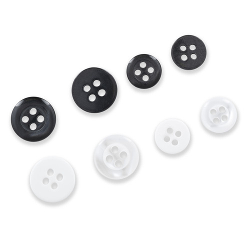 Dritz Shirt Buttons 20/Pkg-Black and White - 25566 Dritz Shirt Buttons 20/Pkg-Black and White - 25566
