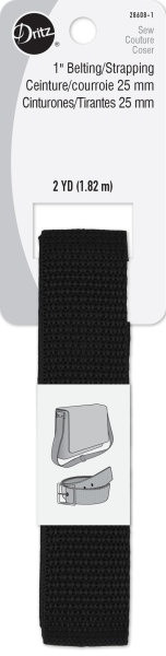 Dritz 1" Polypro Belting Strapping-Black - 5A0035QF-1H72D - 1072879298987