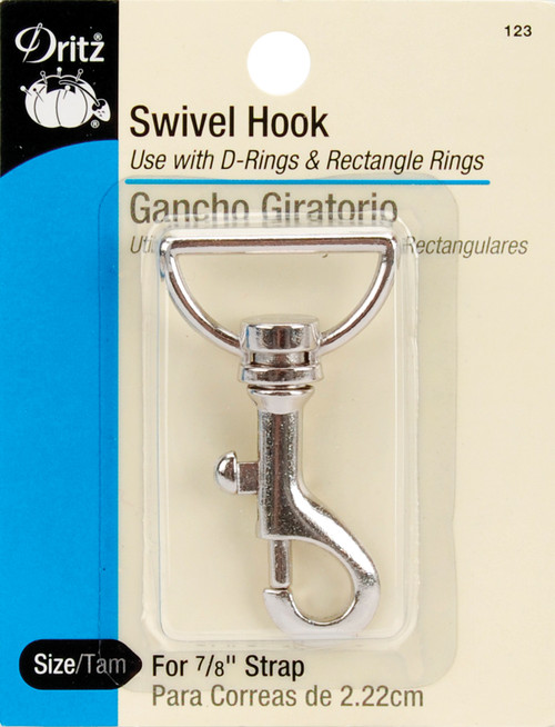 Dritz Swivel Hook For 7/8" Strap-Nickel - 123 - 072879256079