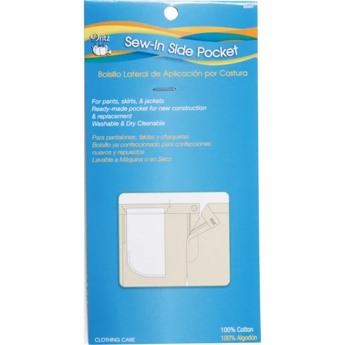 Dritz Clothing Care Sew-In Side Pocket 13"X6-3/8 1/Pkg- - 82407 - 072879824070