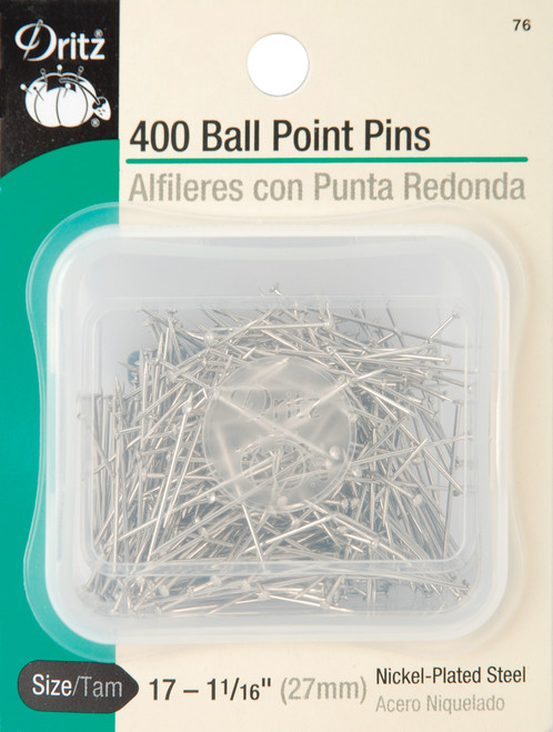 Dritz Ball Point Pins 400/Pkg-Size 17 - 76 - 072879104615