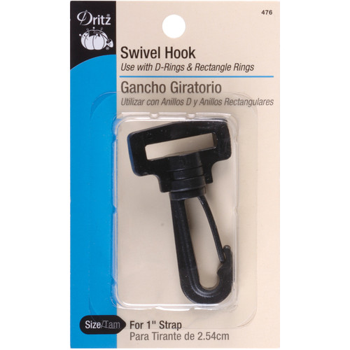 Dritz Swivel Hook For 1" Strap-Black - 476 - 072879260342