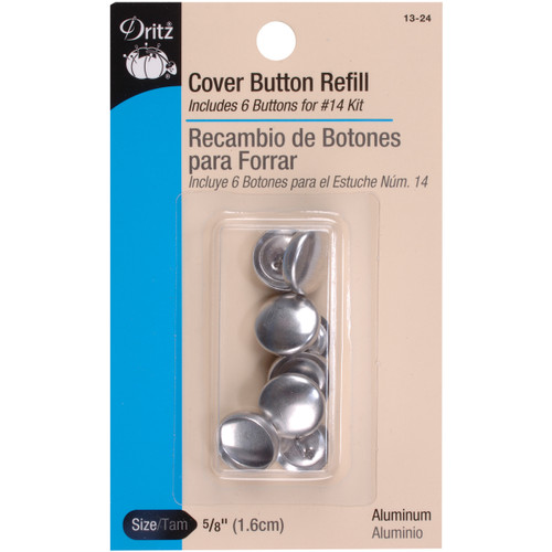 Dritz Cover Button Refills-Size 24 5/8" 6/Pkg - 13-24 - 072879110012