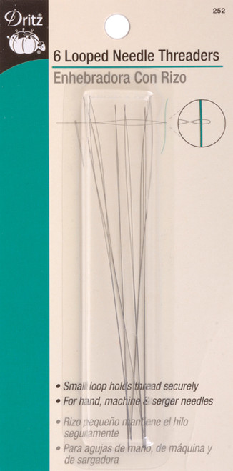 Dritz Looped Needle Threaders 6/Pkg- - 252 - 072879253504