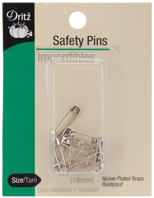 Dritz Safety Pins-Nickel-Plated Steel Size 3 5/Pkg - 72-65-3 - 072879101256