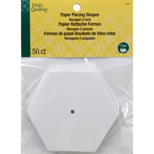 Dritz Quilting Paper Piecing Hexagon 50/Pkg-2" - 3232 - 072879032321