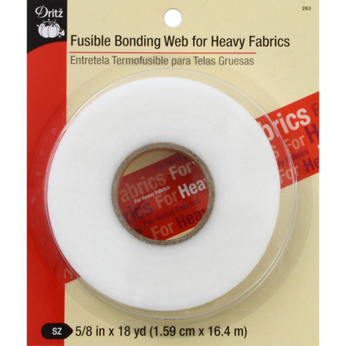 Dritz Fusible Bonding Web For Heavy Fabrics .625"X18yd- - 263 - 072879285956