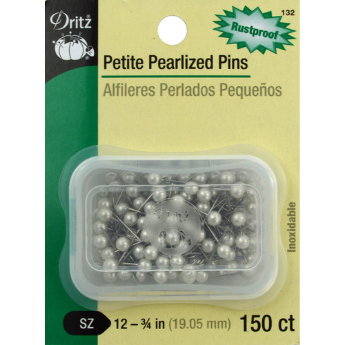 Dritz Petite Pearlized Pins 150/Pkg-Size 12 - 132 - 072879286090