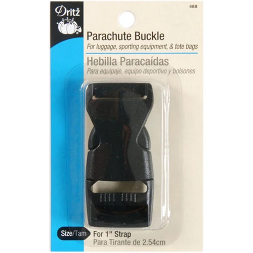Dritz Parachute Buckle For 1" Strap-Black - 488 - 072879262032