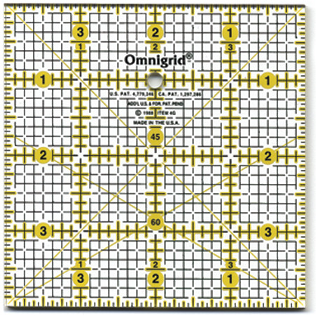 Omnigrid Ruler W/Grid 4"X4"- - R4G - 762511100470