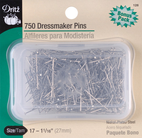 Dritz Dressmaker Pins 750/Pkg-Size 17 - 126 - 072879101782