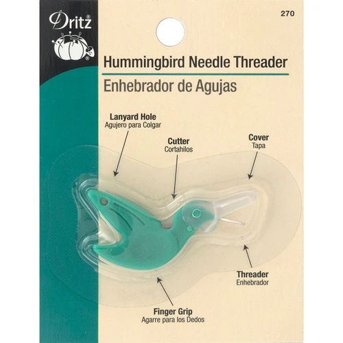 Dritz Hummingbird Needle Threader-Green - 270 - 072879293944