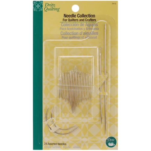 Dritz Quilting Needle Collection 24/Pkg-Assorted Sizes - 3413 - 072879034134