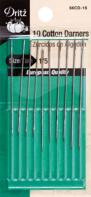 Dritz Cotton Darners Hand Needles 10/Pkg-Size 1/5 - 56CD - 072879100938