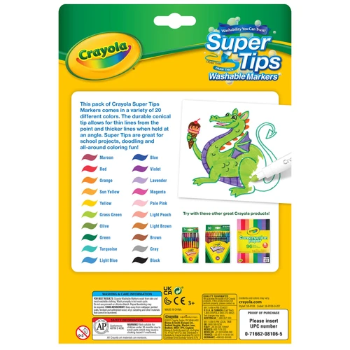 6 Pack - Super Tip Line Marker, Fine, 20-Ct. - 58-8106