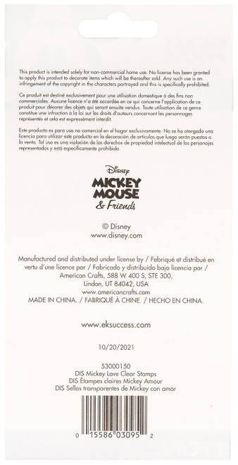 EK Disney Clear Stamps-Mickey Love - 53000150