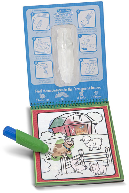 6 Pack - Melissa & Doug On The Go Water Wow!-Animals - MDWOW-5376