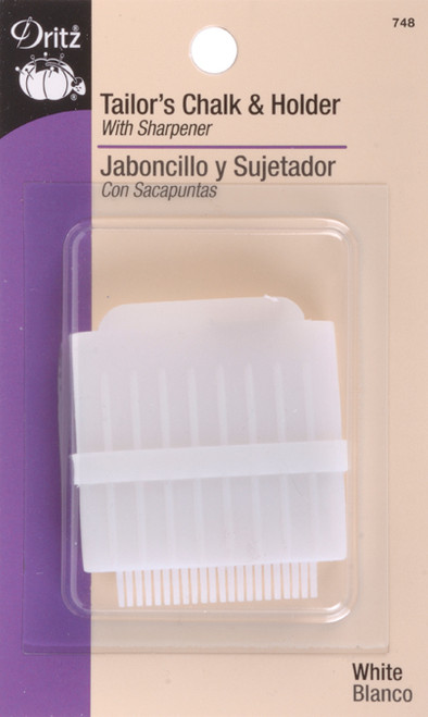 Dritz Tailor's Chalk & Holder W/Sharpener-White - 748 - 072879111064