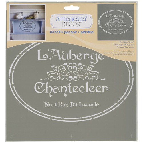 DecoArt Americana Decor Stencil 12"X12"-The French Inn - ADS-07 - 766218073600