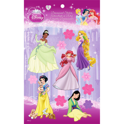 EK Disney Dimensional Stickers-Princess - Group 1 - E5150054 - 015586926095