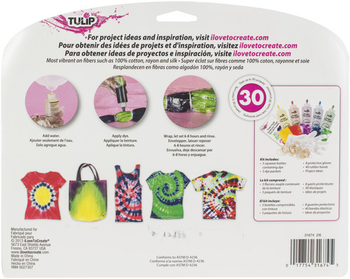 Tulip One-Step Tie-Dye Kit-Rainbow - LGTDKIT-31674