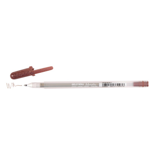 6 Pack - Sakura Gelly Roll Metallic Medium Point Pen Open Stock-Sepia - GRM-38923