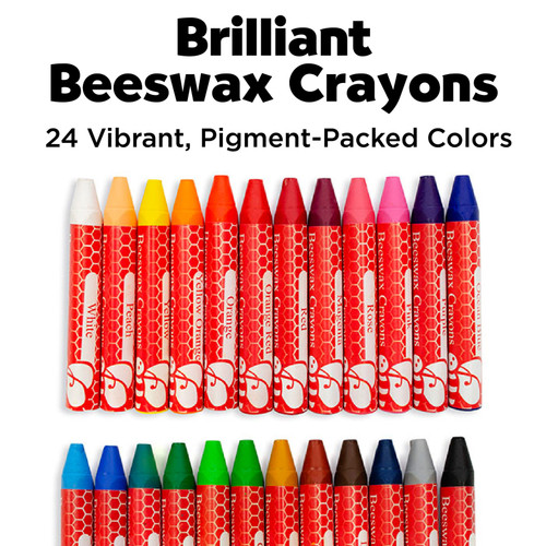 Brilliant Beeswax Crayons-24/Pkg - 129124